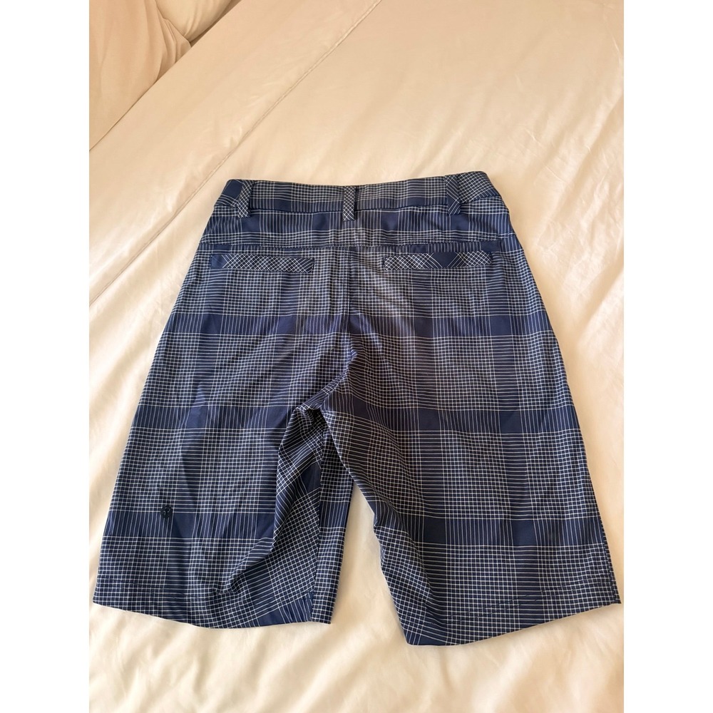 LULULEMON Men's kahuna shorts 2.0 plaid pin stripe navy size 30